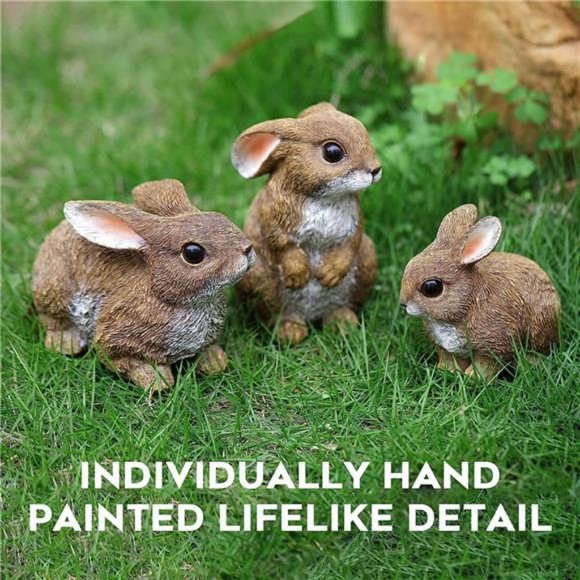 Bunny Decor Yard Decorations Outdoor Set of 3, Bunny Decorations for Home Garden - Picture 3 of 6